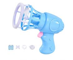 Starall Seifenblasen Maschinen,Magic Smoke Bubble Machine Seifenblasen Maker, Multifunktions-Elektroblasenpistole mit Mini-Ventilator Outdoor-Spielzeug für Kinder