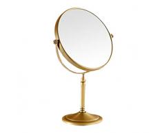 Wandspiegel Kupferner Antiker Schminkspiegel Doppelseitiger Schminkspiegel Mit Dreifacher Vergrößerung Gold 20cm Tischspiegel