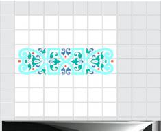 Fliesenaufkleber Fliesentattoos für Bad & Küche - Küchenfliesen 110x110 cm - Fließen 20x15 cm - MF013 - schöne Ornamente