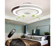 LED Fan Deckenleuchte, Deckenventilator Mit Beleuchtung Fernbedienung Leise Ventilator Dimmbar Einstellbare Windgeschwindigkeit Deckenlampe Für Schlafzimmer Kinderzimmer Wohnzimmer Esszimmer, Schwarz