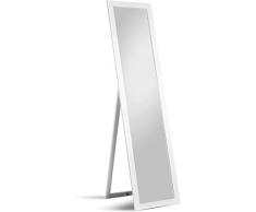 Homestyle Standspiegel 40 x 160 cm Holzrahmen Weiß Garderobenspiegel Moderner Standspiegel