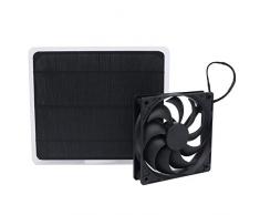 Danigrefined 10 W 12 V Solarbetriebener Abluftventilator Gewächshaus Hund Hühnerhaus Mini Ventilator