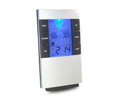 KAR LCD-Digital-Temperatur-Feuchtigkeits-Messinstrument Wettervorhersage Innenwetterstation Mit Datum Kalender-Taktgeber-Funktion