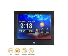 Zks Außenwetterstation, LCD-Digital-Farbe Im Freien Wetterstation Bewegliche Hohe Präzision Wetterstation Stand Von WiFi Mit 5 Wecker Und Kalender