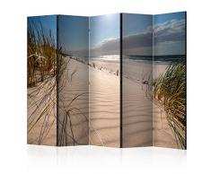 murando Raumteiler Strand Meer Foto Paravent 225x172 cm beidseitig auf Vlies-Leinwand Bedruckt Trennwand Spanische Wand Sichtschutz Raumtrenner Home Office Natur Landschaft c-B-0340-z-c