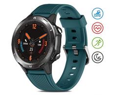 GRDE Smartwatch 5ATM Wasserdicht Fitness Tracker 1.3 Zoll Touchscreen Armbanduhr Aktivitätstracker mit Herzfrequenz Schlafmonitor Schrittzähler Wettervorhersage für Damen Herren Android iOS Kompatibel