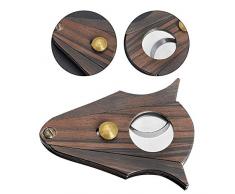 tulipde Zigarrenschneidera us Sandelholz, Zigarren-Schneider Cutter, Doppelte Klinge Zigarrenschere, tragbar, Cutter für die meisten Größe Von Zigarren, Abschneiden des Zigarrenendes