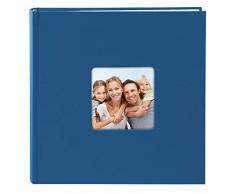 Goldbuch Foto Einsteckalbum Living Blue, Fotoalbum für 200 Fotos im Format 10 x 15 cm, Memoalbum mit Bildausschnitt, Fotobuch mit Einband in Leinenoptik, Album zum Einstecken, 17 194, Papier, Blau