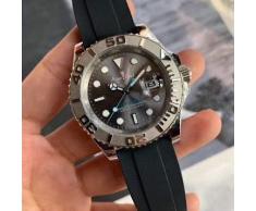 ann - automatische mechanische Silber Rose Gold, Schwarz, Grau Edelstahl Yacht - Uhr - Keramik - Lünette Sapphire Grau