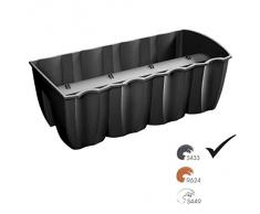 Prosper Plast Crown Blumentopf, DCRO600-S433, 58 x 27,8 x 20,1 cm, Anthrazit