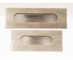 Muschelgriff Möbelgriff - massive Edelstahl - matt gebürstet - verschiedene Größen (120 x 50 mm)