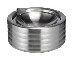 marion10020 Klapp-Aschenbecher Klappaschenbecher Ascher, Edelstahl, silberfarben, ca. 12 x 5,5 cm