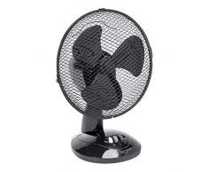 Bestron Mobiler Tischventilator mit Schwenkfunktion, Höhe: 35,5 cm, Ø 27 cm, 30 W, Schwarz