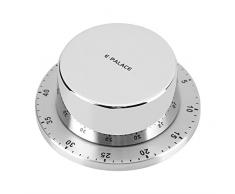 Mechanische Küchentimer Eieruhr Kurzzeitmesser Kochuhr Mechanische Timer 60 Minute Timing Countdown mit Magnetischer Rückseit Alarm für Haushalt Küche Kochen Backen Timer (Silber / Schwarz)