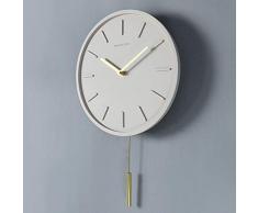 Zhongshan Wand-Pendeluhr, ruhig Quarz-Uhrwerk mit Pendel, Grau Terrazzo Uhr, 25 cm,Color1