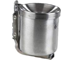 Edelstahl Kipp Wandaschenbecher 0,6 L (90 x100mm). Sicherheitsaschenbecher für Gastronomie und Zuhause Windaschenbecher und Standaschenbecher Made in Germany (90x100mm)