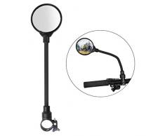 QICHENGBIN Fahrradspiegel 360 ° drehbarer Einstellbarer Weitwinkel Radfahren Innenspiegel, Stoß- Convex HD Sicher Spiegel allgemeinhin for Mountain Road Bike (Size : 2PCS)