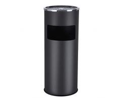 SONGMICS Standaschenbecher für draußen Mülleimer mit Aschenbecher Abfalleimer mit Inneneimer 60,5 x 24,5 cm 30 L Schwarz LTB17C