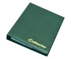 Collector Münz-Sammelalbum für 120 Verschiedene Münzen-Größen, für 2 Euro Münzen und andere mittlere Größe - mit Seiten - Schwarz Münzalbum