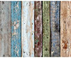 Livingwalls pop.up Panel Vintage Shelves, selbstklebendes Panel, bunt, 942191