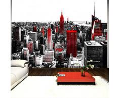 Vlies Fototapete 400x280 cm ! Top Tapete ! Wandbilder XXL Wandbild Bild Fototapeten Tapeten Wandtapete Wanddeko Wand New York Rot Grau 10110904-61