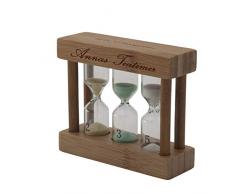Bredemeijer Bambus-Teatimer MIT Gravur (z.B. Namen) 3in1 farbige Sanduhr 2, 3 & 5 min Heller - Timer, Teeuhr
