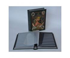 Goldhahn Briefmarkenalbum Einsteckbuch 60 Schwarze Seiten Nostalgie-Album Kolonial Briefmarken für Sammler