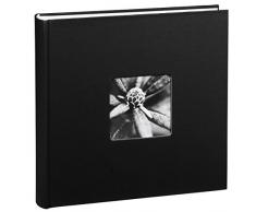 Hama Fotoalbum Jumbo 30x30 cm (Fotobuch mit 100 weißen Seiten, Album für 400 Fotos zum Selbstgestalten und Einkleben) schwarz