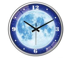 HTL Praktische Wandpendeluhr Modern Minimalist Luminous Wanduhr, Stummnicht Ticking Familie Und Küche Schlafzimmer Wohnzimmer Mit Nachtlicht Isplay Uhren Wanduhr,F