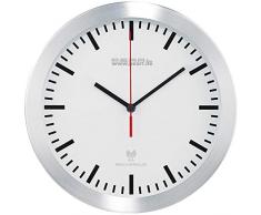 PEARL Küchen Funkuhr Wanduhr: Elegante Funk-Wanduhr im Alugehäuse, laufruhiges Quarz-Uhrwerk (Küchenuhr Funkuhr)