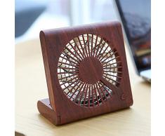 Zs-Cooling Fans Fan Faltbarer Handventilator Persönlicher Desktop Mini-Ventilator USB-Luftkühler Raum Kreativer Holzventilator Mini tragbarer Lüfter (Color : 03)