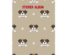 Sticker Album: Blank Sticker Book Dog Large Size 100 Pages