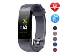 Letsfit Fitness Armband Farbbildschirm mit Pulsmesser, Fitness Tracker IP68 Wasserdicht 0,96 Zoll Aktivitätstracker Schrittzähler Pulsuhren Smart Watch für Herren Damen MEHRWEG
