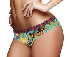 TIZORAX Vintage Uhr Boot Frauen Unterwäsche Bikini Fashion Damen Slip Gr. L, mehrfarbig