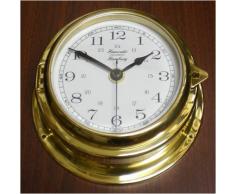HANSEATIC Schiffsuhr Quarz (Batterie) 150 mm Messing