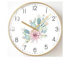 HTL Praktische Wandpendeluhr Ausgeglichenes Glas Leicht Zu Lesen Large Digital Wall Lock, Stille Nicht-Ticking Schlafzimmer Wohnzimmer Küche Dekoration Uhren Wanduhr,E