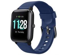 Letsfit Smartwatch, Sportuhr Touchscreen Fitnessuhr IP68 Wasserdicht Fitness Armbanduhr Schrittzähler Uhr mit Pulsmesser Schlafmonitor, Smart Watch für Damen Herren für Android iOS Kompatibel