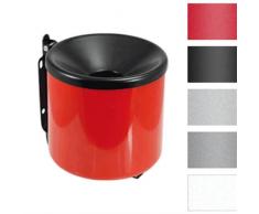 Sicherheits-Wandascher, Stahlblech, Neusilber, Ø 15cm