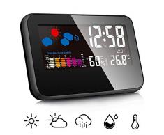 ASANMU LED Digital Wecker, Digital Uhr Wecker Digitaler Schlafzimmer Tischuhr USB Reisewecker mit Alarmen/Snooze/Temperatur/Hygrometer/Uhrzeit & Datum/3 Helligkeit, Reiseuhr für Herren Damen Studenten