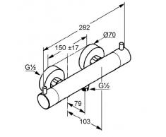 Kludi Bozz 352030538 Brause-Thermostat chrom