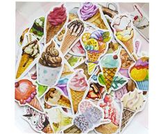 Case Cover 50pcs / Pack Nette Aufkleber Bunte Eiscreme-Set Aufkleber Craft Dekorative Sticker Scrapbooking Tagebuch Album Aufkleber Lable