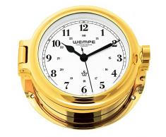 Wempe Yachtuhr Regatta Messing vergoldet mit arabischen Ziffern