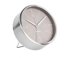 Karlsson Normann Uhr, Tischuhr, Stahl, Grau, One Size