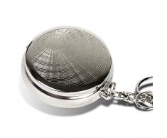 Taschen Aschenbecher für Unterwegs - Geruchsdicht & klein - rund tragbarer Mini Taschenaschenbecher - Reiseaschenbecher zum mitnehmen für die Handtasche - geruchloser Ascher