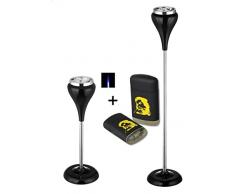 Teleskop Kippaschenbecher Standaschenbecher schwarz + Sturmfeuerzeug