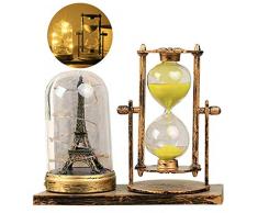 Justdolife Sanduhr Timer Blinkende Eisenturm Sanduhr für Tischdekor