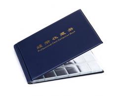 Anladia Münzenalbum Münzalbum mit 10 Münzhüllen für 240 Stück 2 Euro Münzen Rot (Blau)