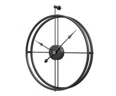 Jo332Bertram Vintage Wanduhr, XXL Groß Wanduhr Uhr Metall Ohne Tickgeräusche Dekorative Wanduhr für Küche Wohnzimmer Büro (Schwarzer Zeiger)