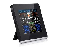 ZUEN Funk-Außenwetterstation, Wettervorhersage USB-Lade Uhr Temperatur Und Feuchtigkeit Geeignet Für Die Schule Schlafsaal Büro