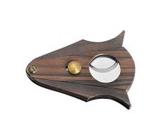 Zigarrenschneider aus Sandelholz, zweischneidig, tragbar, Zigarrenscheren, Zigarrenscheren, Zubehör für Zigarren